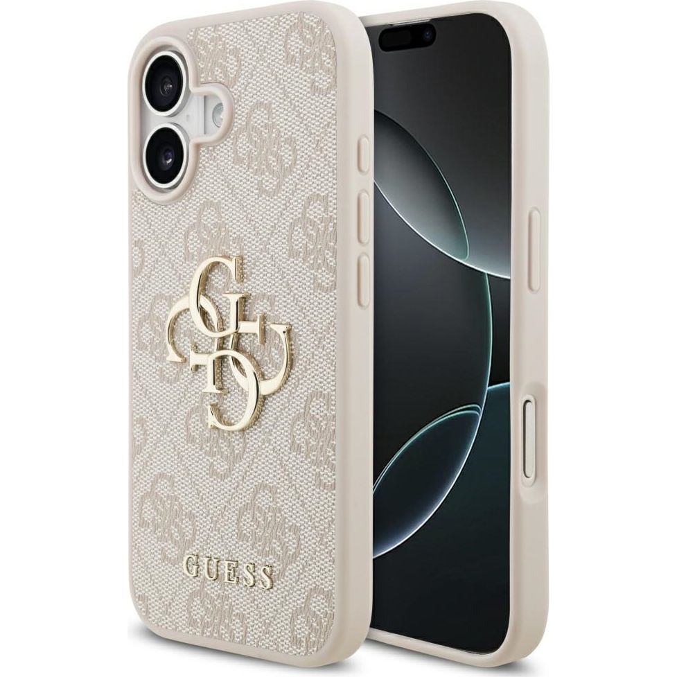 Handyhülle für iPhone 17, Guess Hardcase 4G Big Metal Logo, Rosa