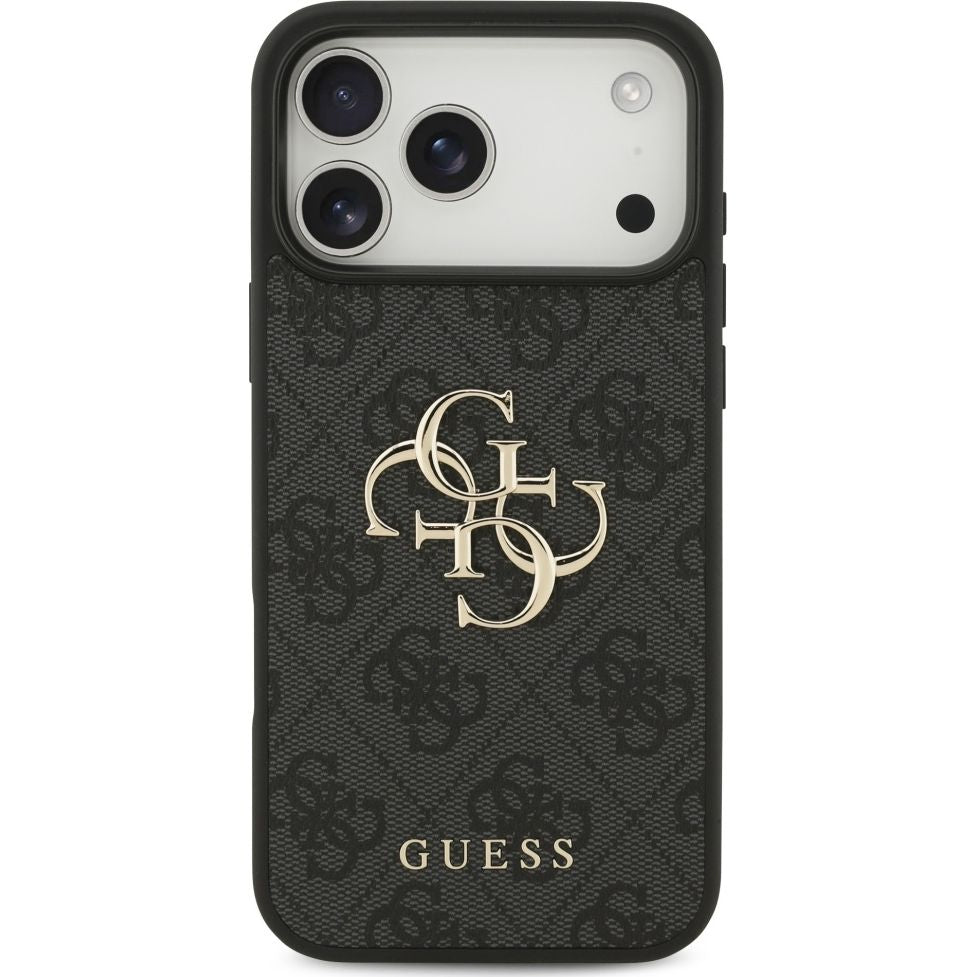 Handyhülle für iPhone 17 Pro Max, Guess Hardcase 4G Big Metal Logo, Schwarz