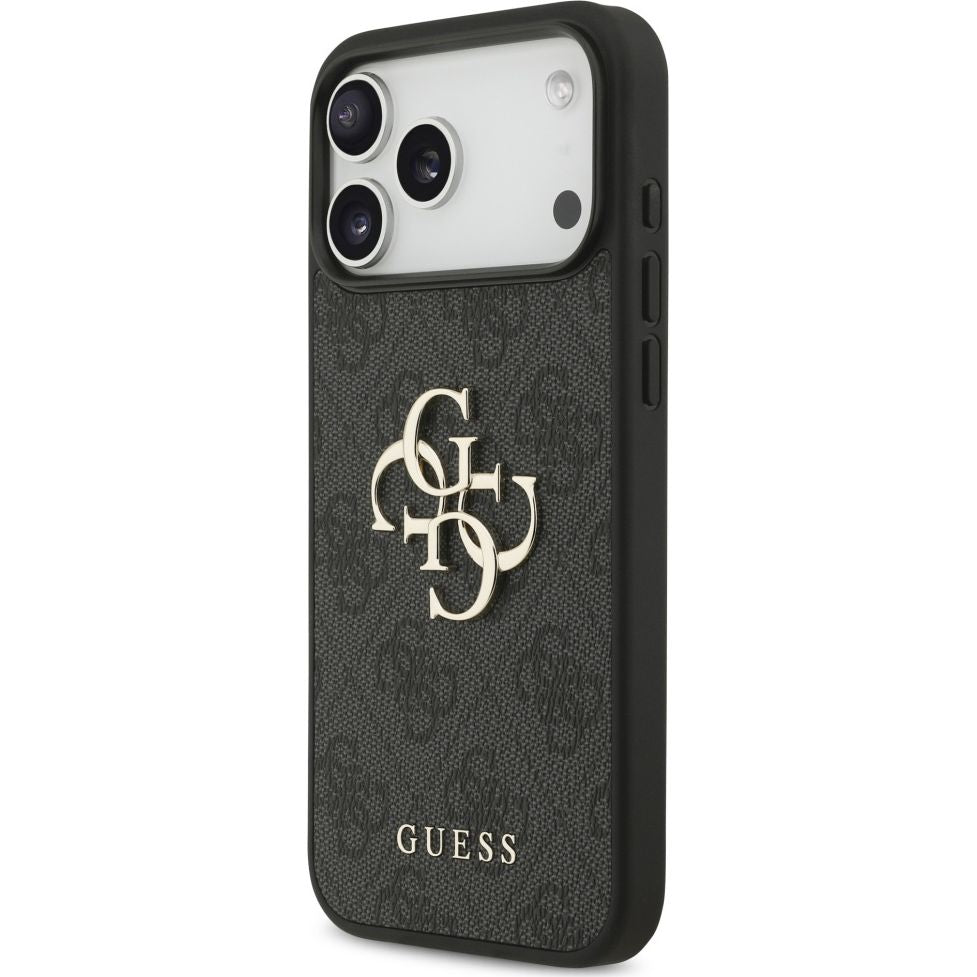Handyhülle für iPhone 17 Pro Max, Guess Hardcase 4G Big Metal Logo, Schwarz
