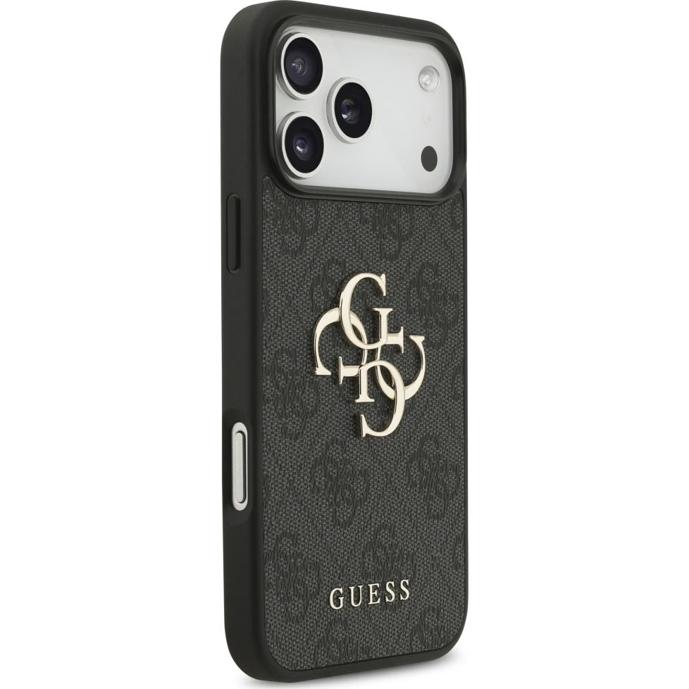 Handyhülle für iPhone 17 Pro Max, Guess Hardcase 4G Big Metal Logo, Schwarz