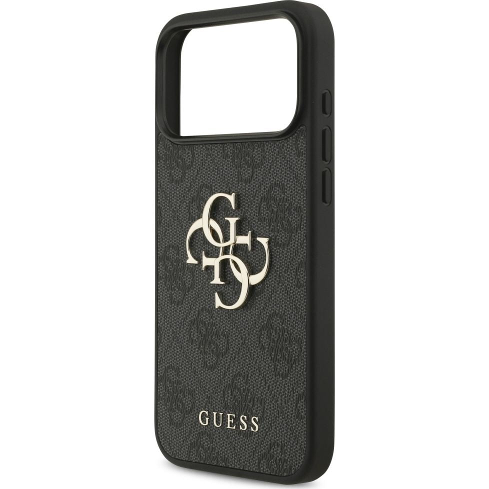 Handyhülle für iPhone 17 Pro Max, Guess Hardcase 4G Big Metal Logo, Schwarz