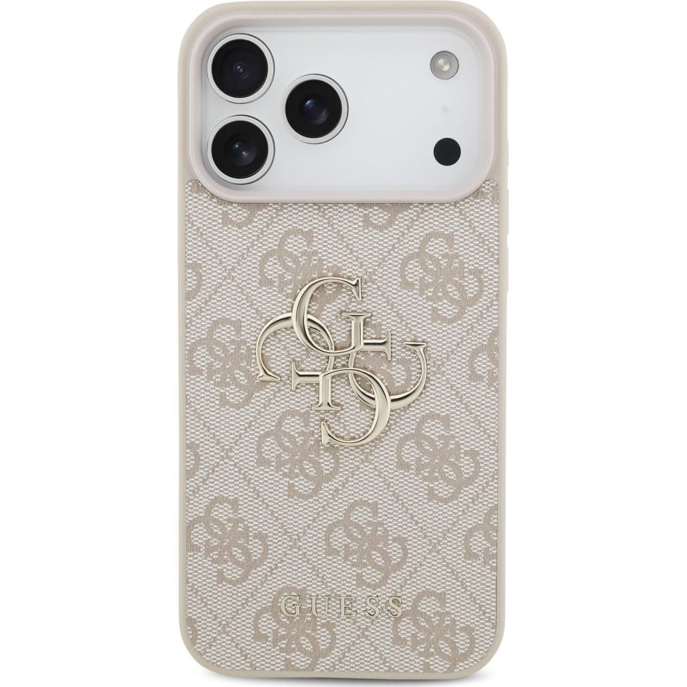 Handyhülle für iPhone 17 Pro Max, Guess Hardcase 4G Big Metal Logo, Rosa