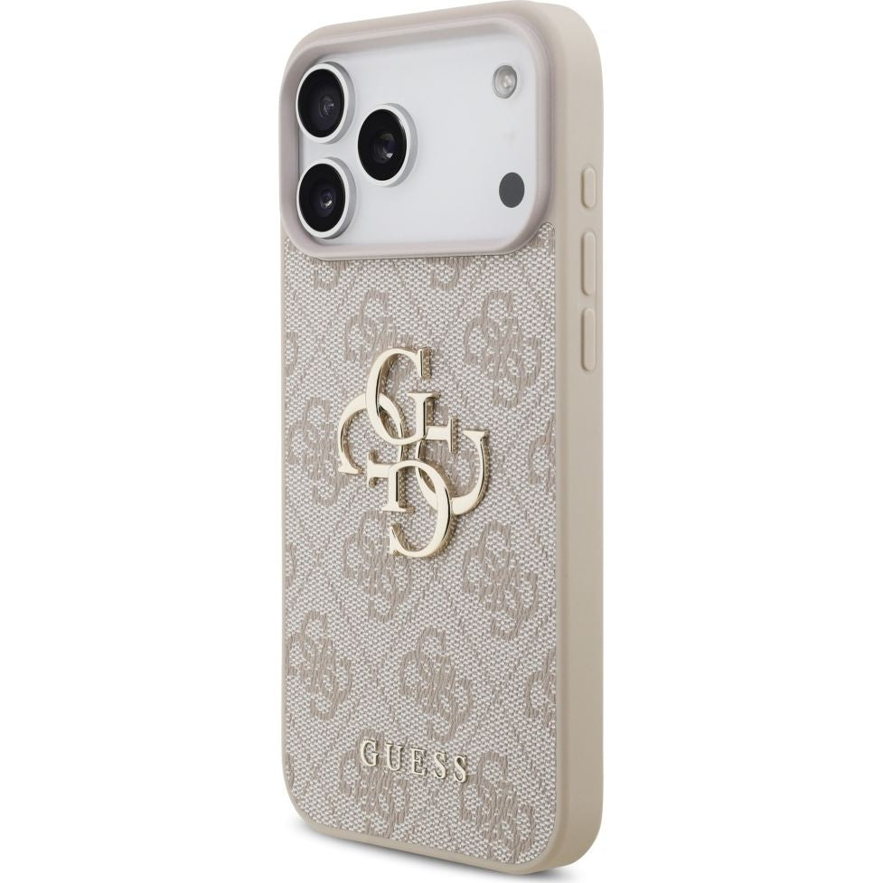 Handyhülle für iPhone 17 Pro Max, Guess Hardcase 4G Big Metal Logo, Rosa