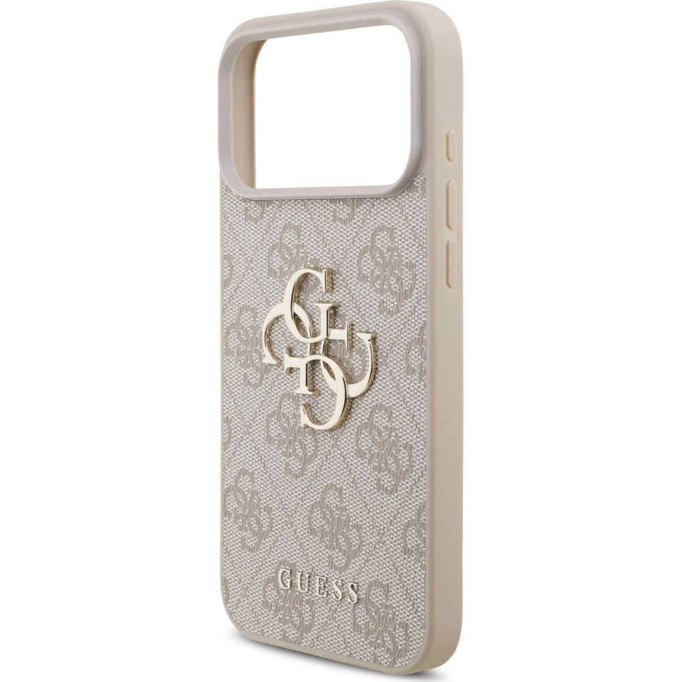 Handyhülle für iPhone 17 Pro Max, Guess Hardcase 4G Big Metal Logo, Rosa