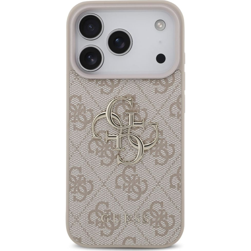 Handyhülle für iPhone 17 Pro, Guess Hardcase 4G Big Metal Logo, Rosa