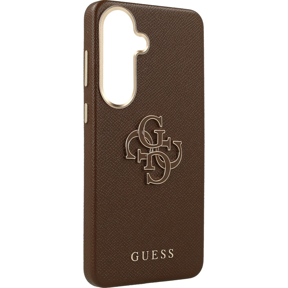 Handyhülle für Galaxy S26 Plus, Guess Full Wrapped, Braun mit Big Logo Guess