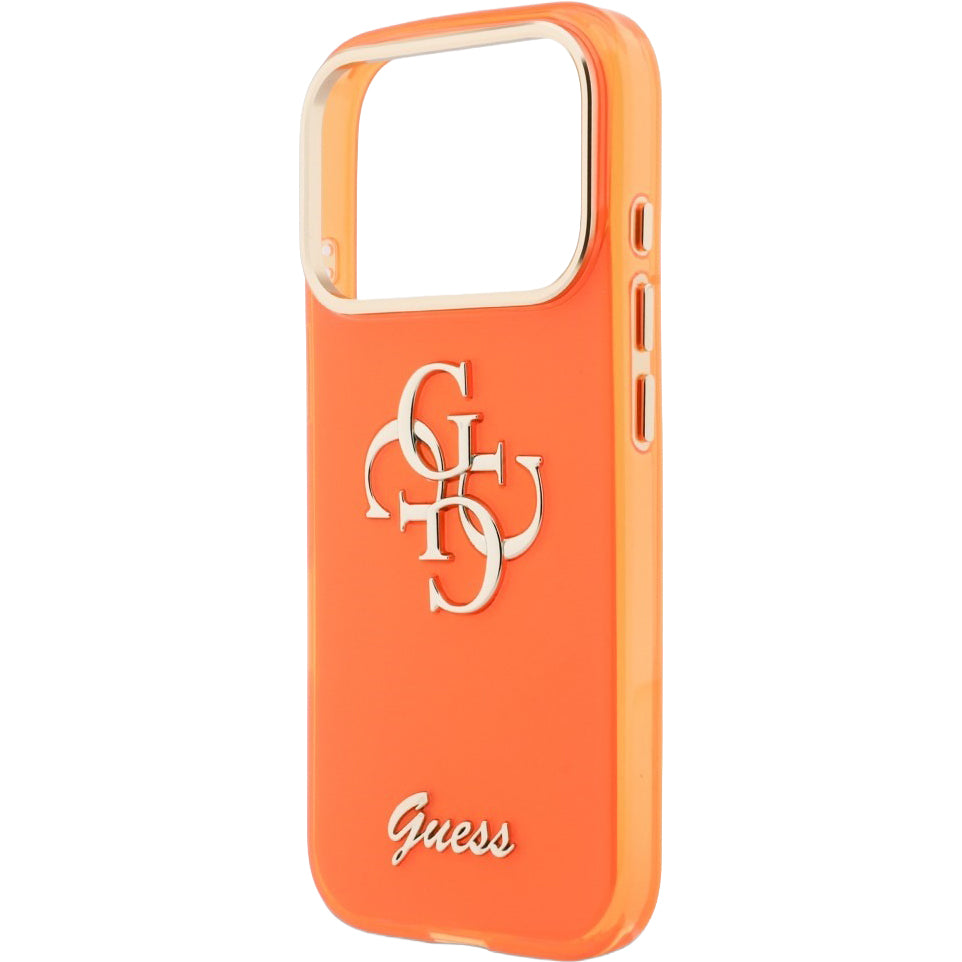 Handyhülle für iPhone 17 Pro Max, Guess IML Logo, Orange mit Big Logo