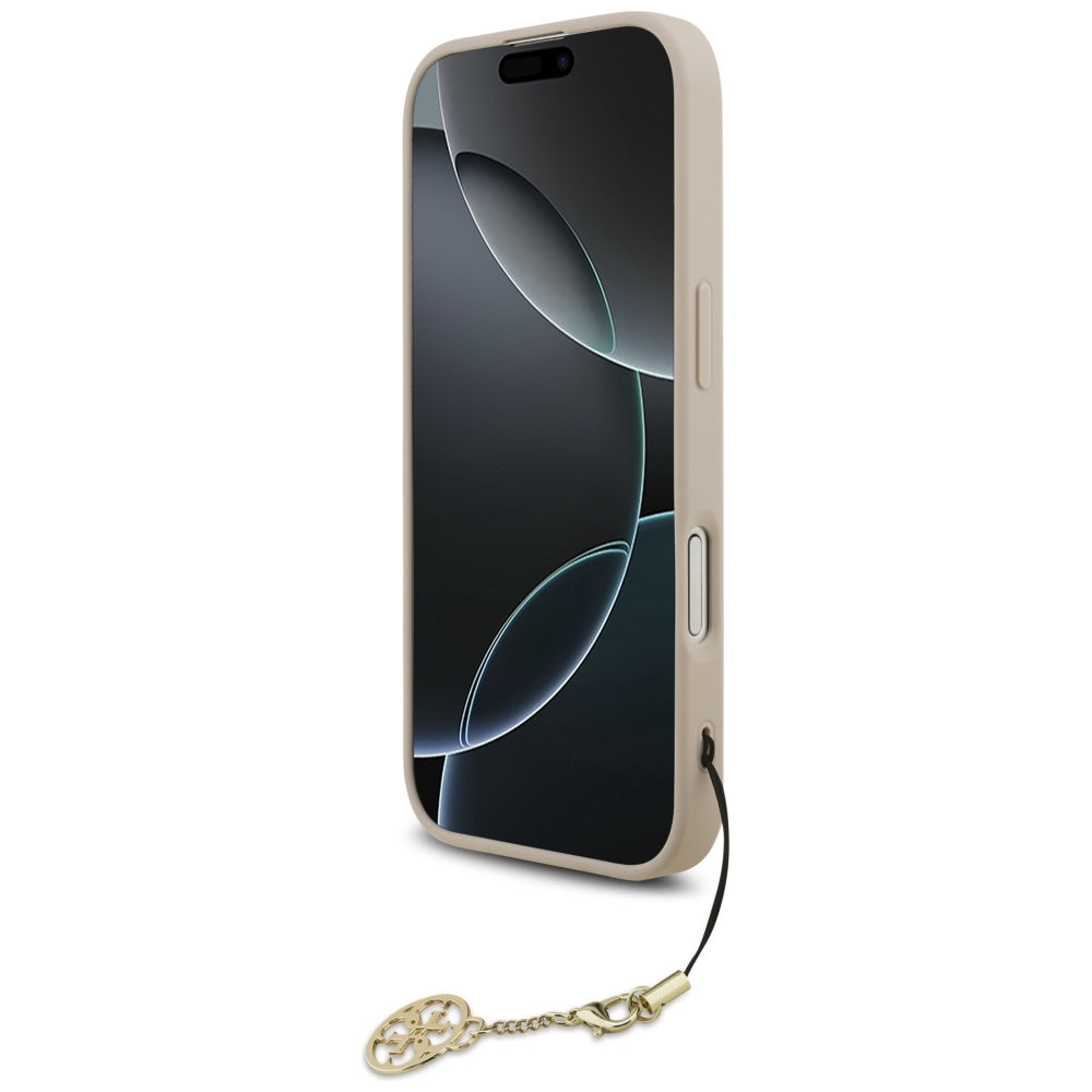 Handyhülle für iPhone 17, Guess 4G Charms Collection, Rosa
