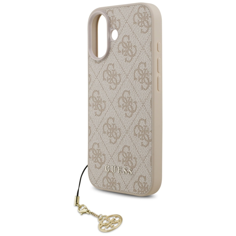 Handyhülle für iPhone 17, Guess 4G Charms Collection, Rosa