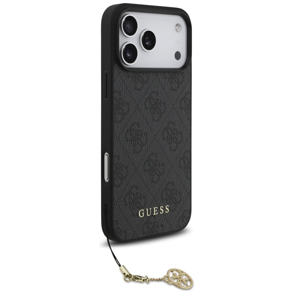 Handyhülle für iPhone 17 Pro Max, Guess 4G Charms Collection, Schwarz