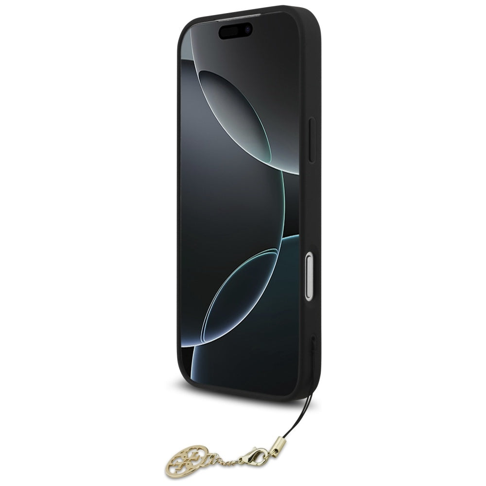 Handyhülle für iPhone 17 Pro Max, Guess 4G Charms Collection, Schwarz