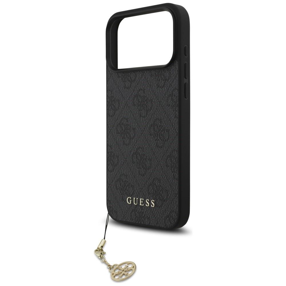 Handyhülle für iPhone 17 Pro Max, Guess 4G Charms Collection, Schwarz