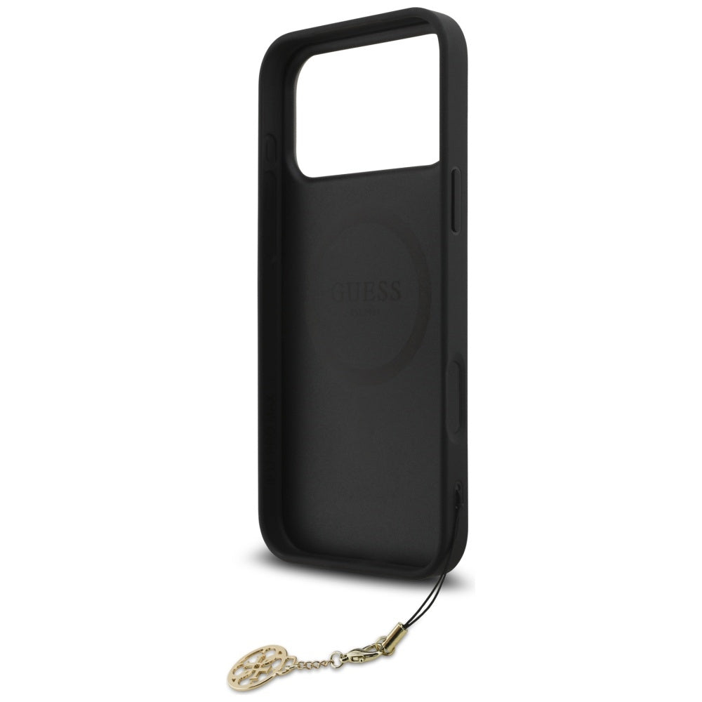 Handyhülle für iPhone 17 Pro Max, Guess 4G Charms Collection, Schwarz
