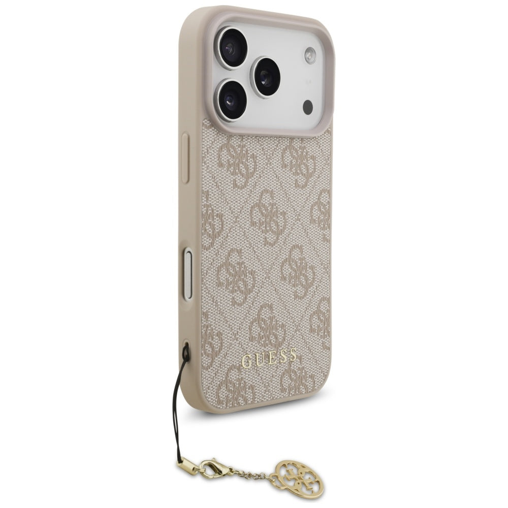 Handyhülle für iPhone 17 Pro, Guess 4G Charms Collection, Rosa