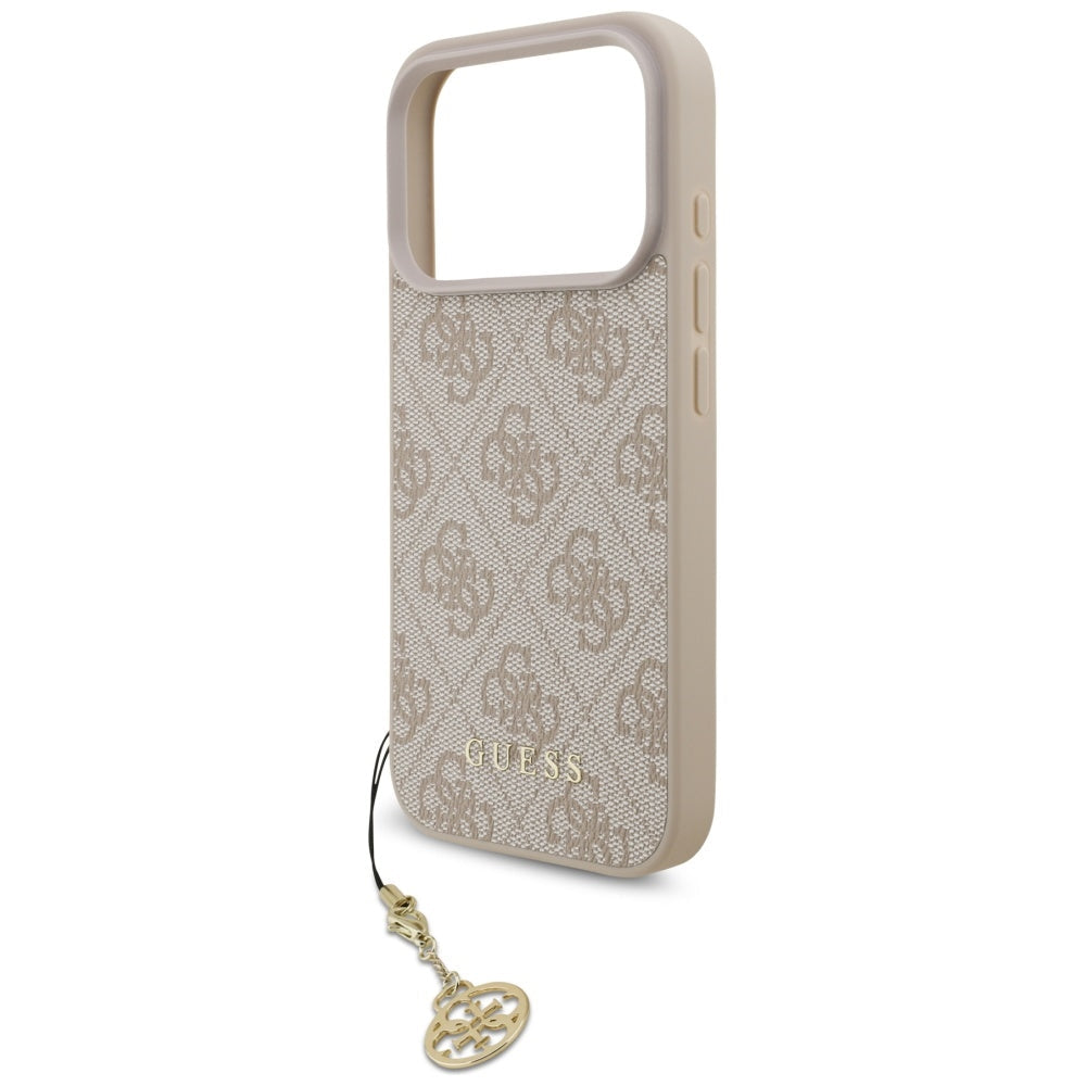 Handyhülle für iPhone 17 Pro, Guess 4G Charms Collection, Rosa