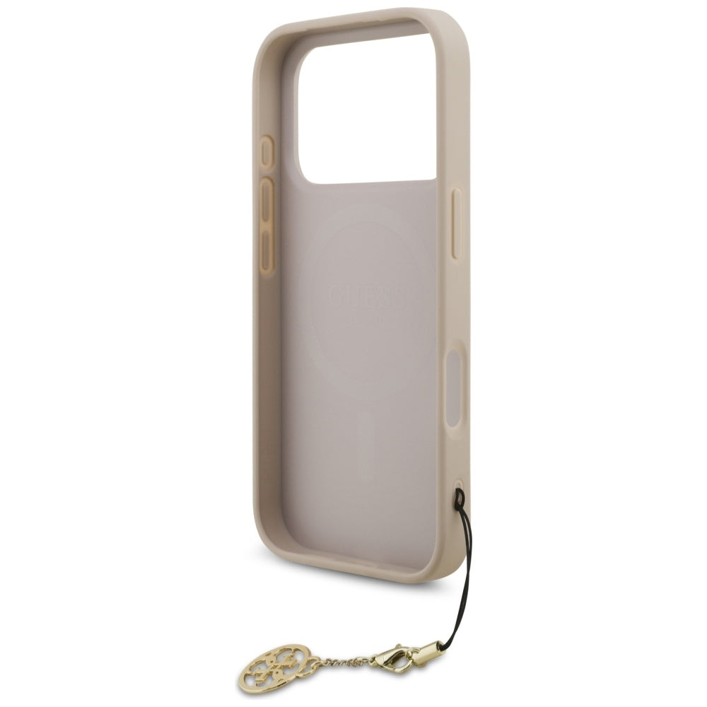 Handyhülle für iPhone 17 Pro, Guess 4G Charms Collection, Rosa