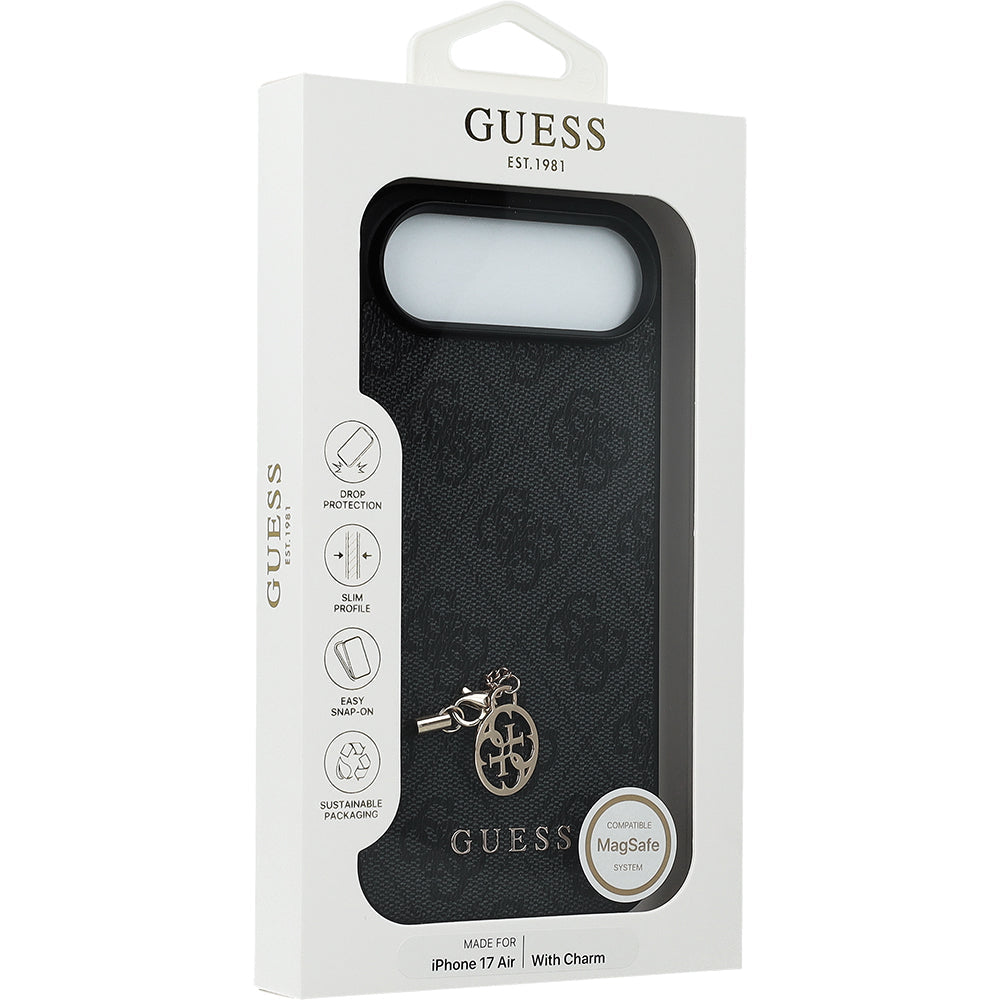 Handyhülle für iPhone Air, Guess 4G Charms Collection, Schwarz