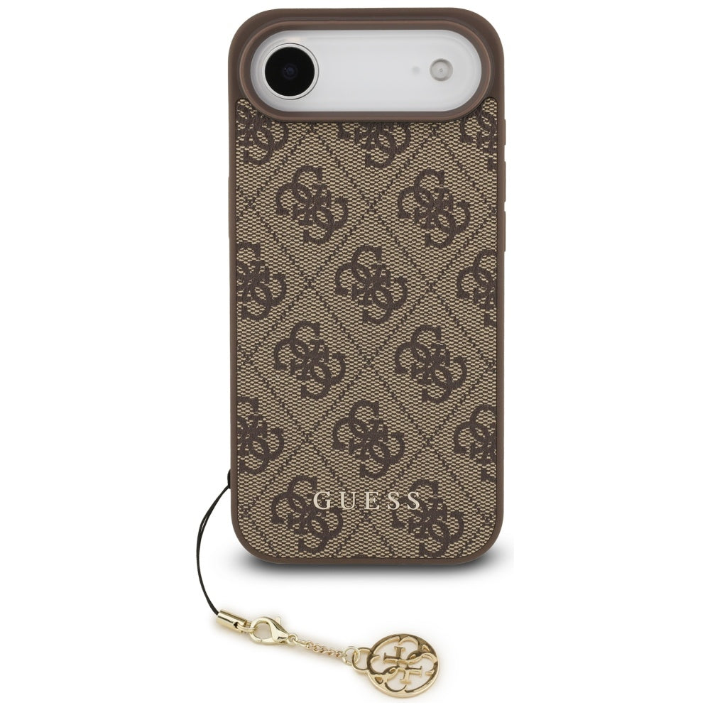 Handyhülle für iPhone Air, Guess 4G Charms Collection, Braun