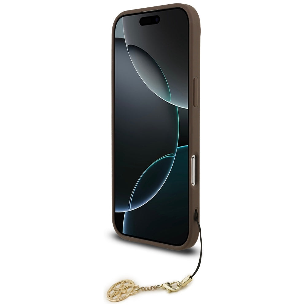 Handyhülle für iPhone Air, Guess 4G Charms Collection, Braun
