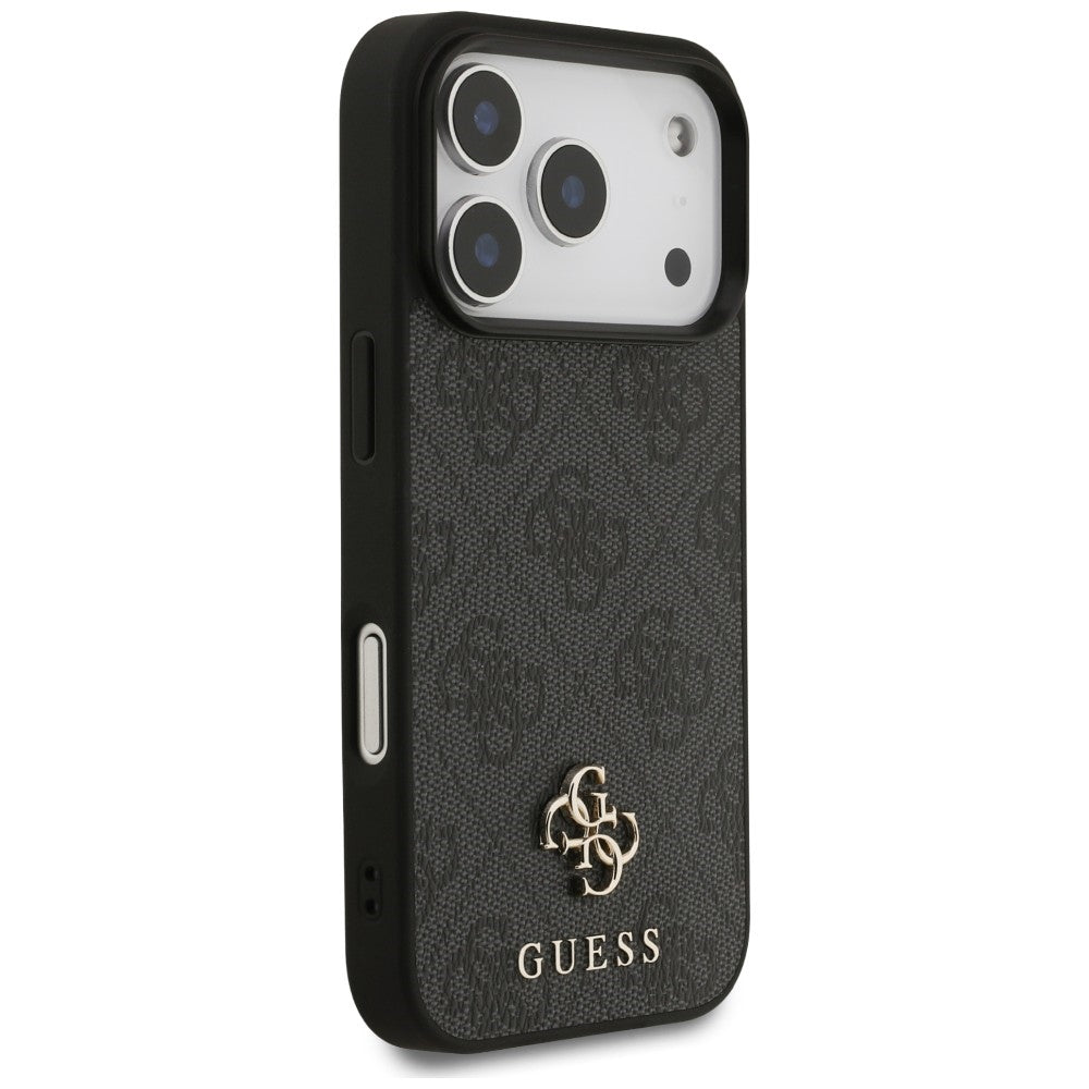 Handyhülle für iPhone 18 Pro / 17 Pro, Guess 4G Small Classic Logo mit MagSafe, Schwarz