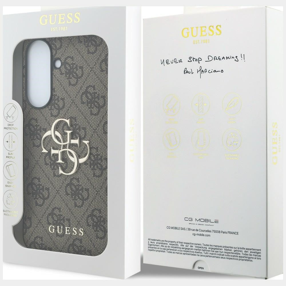 Handyhülle für Galaxy A37 5G, Guess Hardcase Leather, Braun