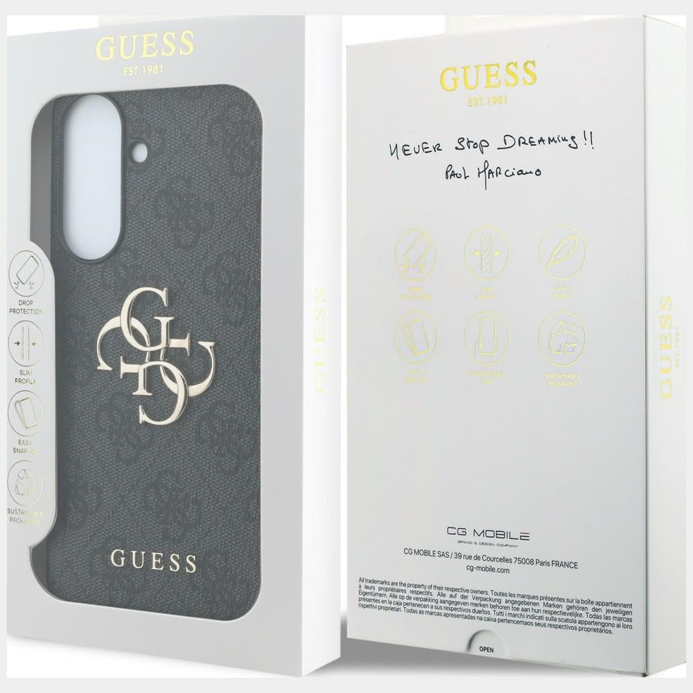 Handyhülle für Galaxy A57 5G, Guess Hardcase Leather, Schwarz