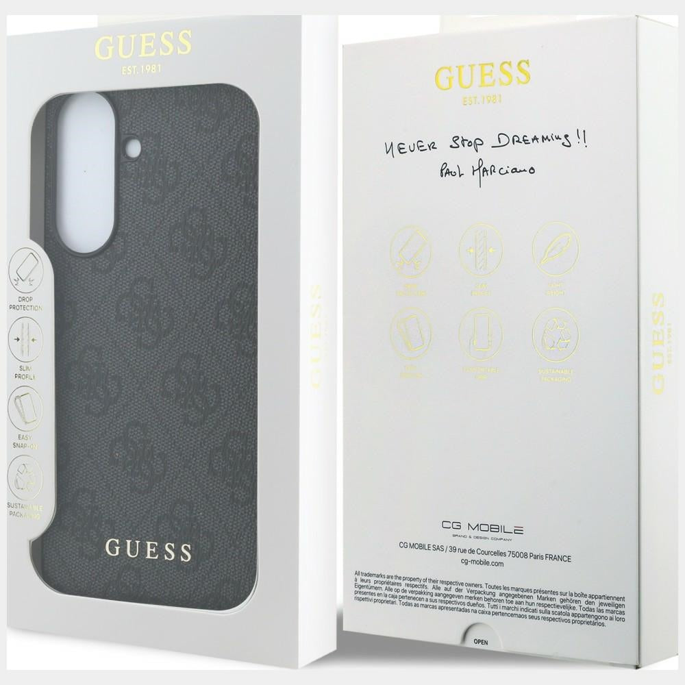Handyhülle für Galaxy A57 5G, Guess Hardcase Leather, Schwarz