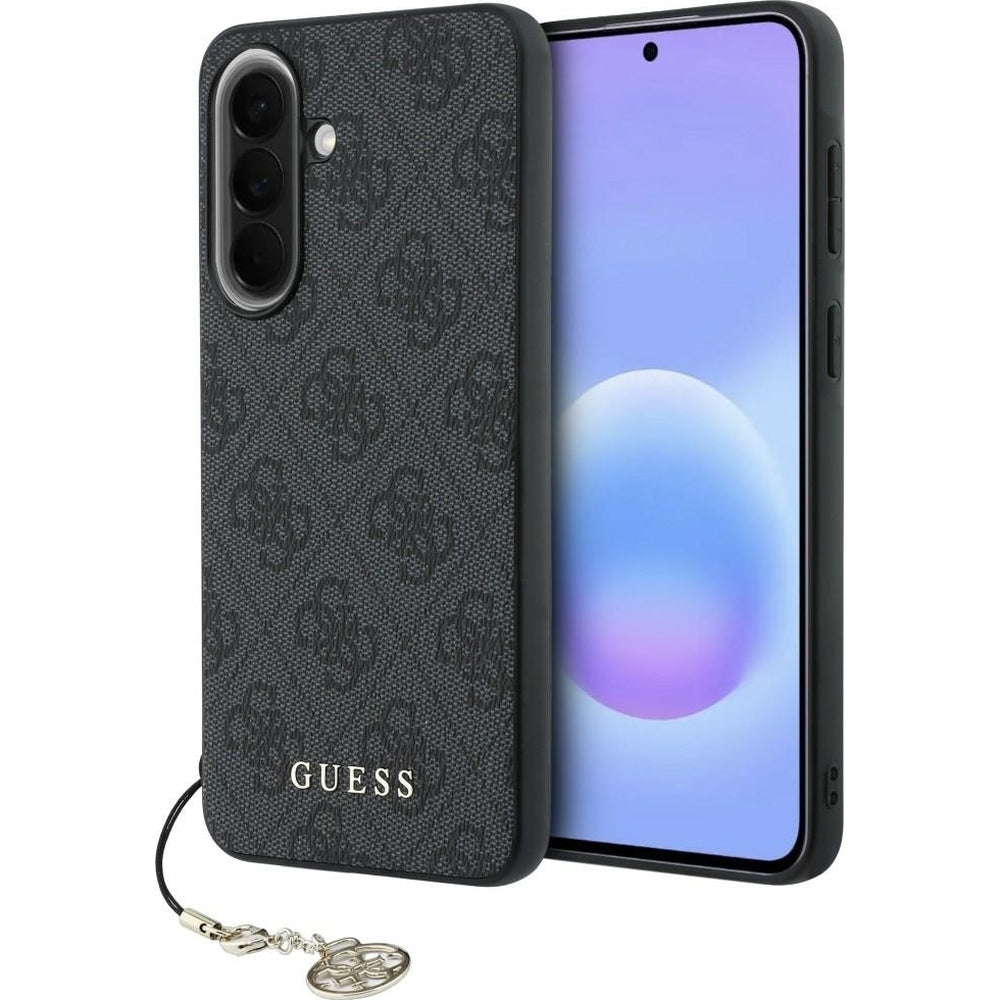 Handyhülle für Galaxy A37 5G, Guess Charms Collection, Schwarz mit goldenem Anhänger