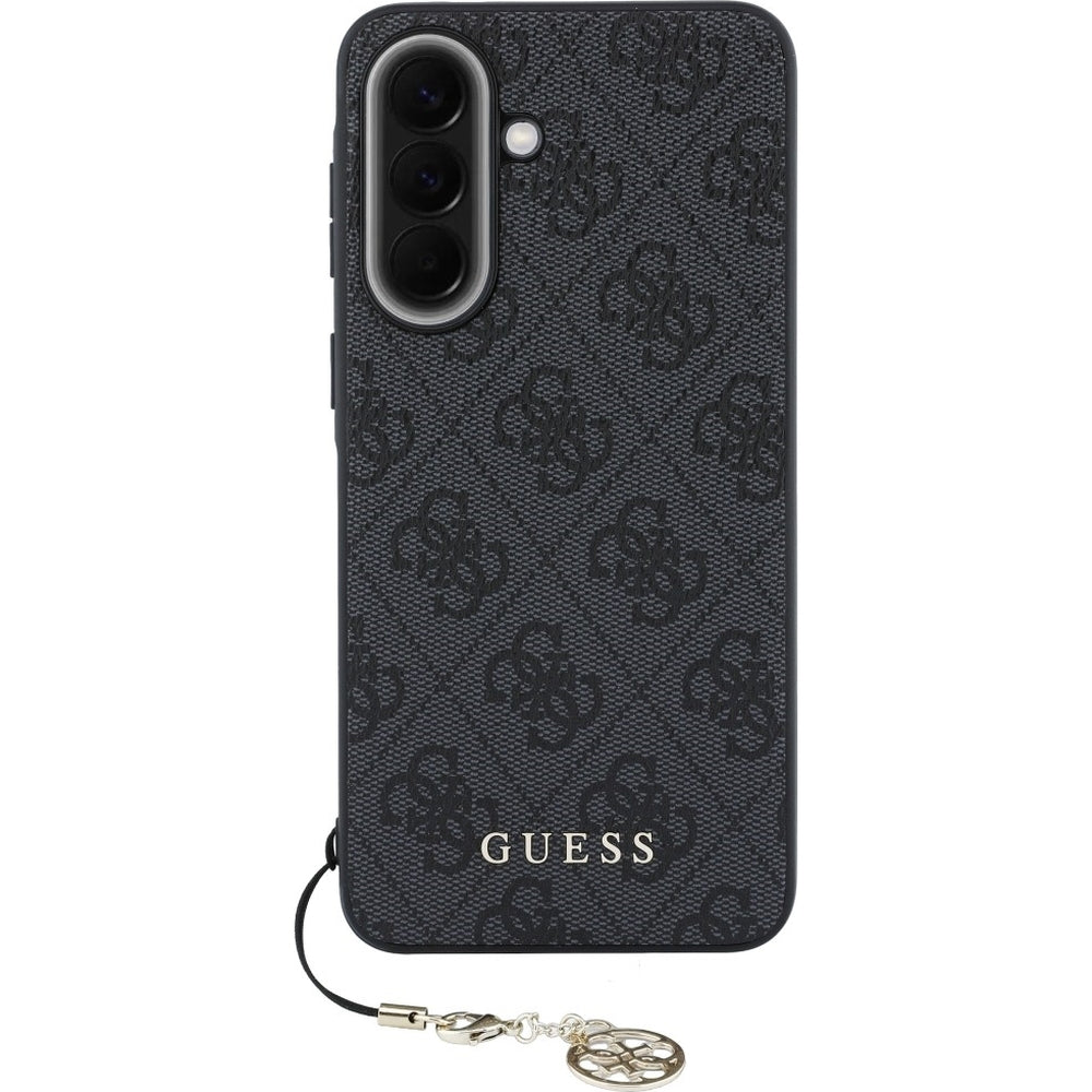 Handyhülle für Galaxy A57 5G, Guess Charms Collection, Schwarz mit goldenem Anhänger