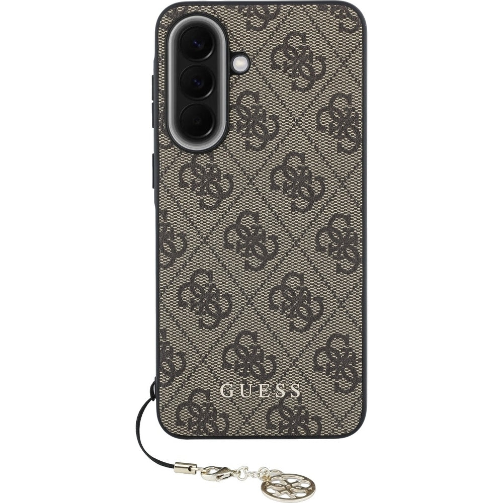 Handyhülle für Galaxy A57 5G, Guess Charms Collection, Braun mit goldenem Anhänger