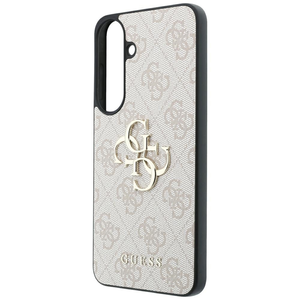Handyhülle für Galaxy S26 FE, Guess Leather 4G Metal Logo do Galaxy S26 FE, Rosa