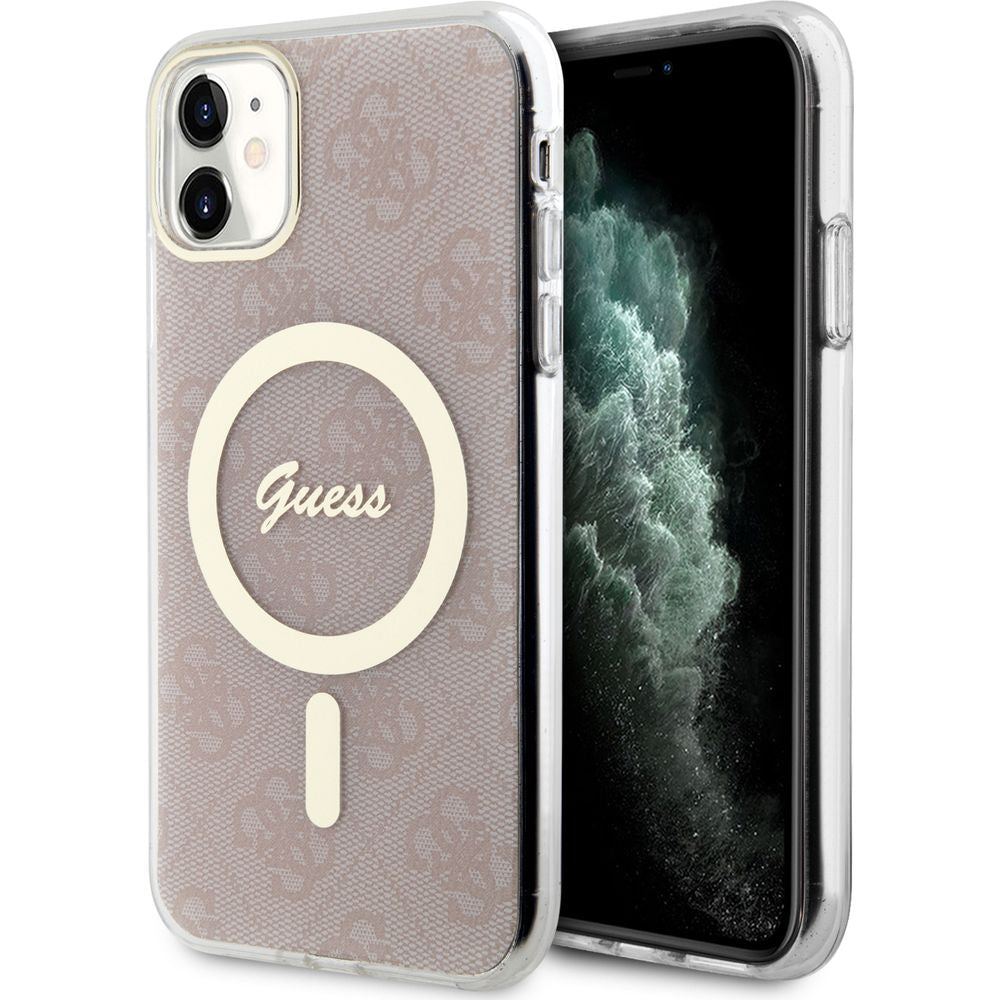 Guess Hardcase 4G MagSafe Tasche für iPhone 11 / XR, Rosa