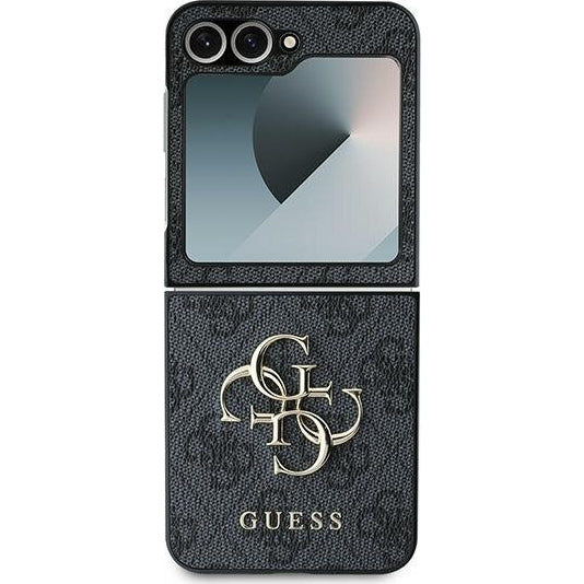 Handyhülle für Galaxy Z Flip7 FE / Z Flip6, Guess 4G Metal Gold Logo, Schwarz