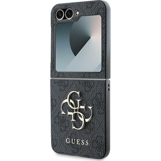 Handyhülle für Galaxy Z Flip7 FE / Z Flip6, Guess 4G Metal Gold Logo, Schwarz
