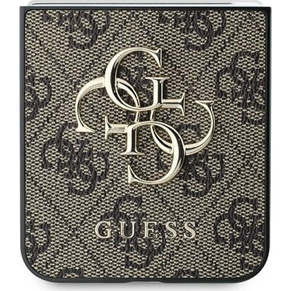 Handyhülle für Galaxy Z Flip7 FE / Z Flip6, Guess 4G Metal Gold Logo, Braun