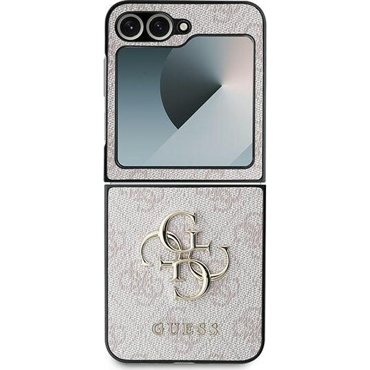 Handyhülle für Galaxy Z Flip7 FE / Z Flip6, Guess 4G Metal Gold Logo, Rosa