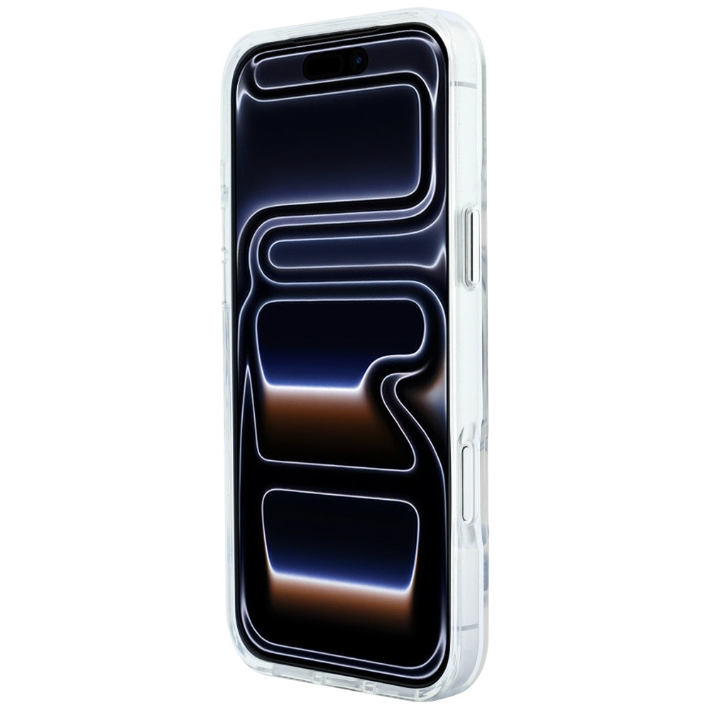 Handyhülle für iPhone 18 Pro Max / 17 Pro Max, Guess Metal Outline mit MagSafe, Transparent