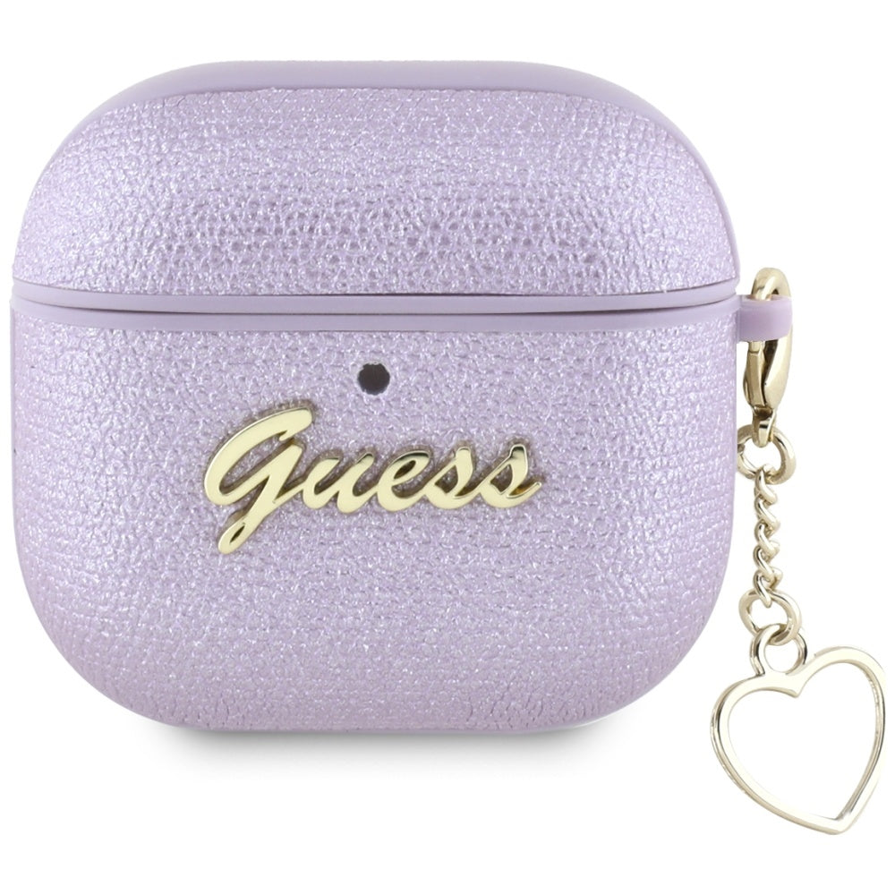 Schutzhülle für AirPods 5 / 4, Guess Metallic Script Charm, Violett