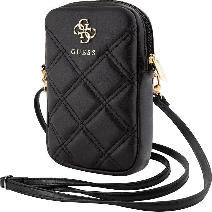 Guess 4G Quilted Universaltasche / Schuber 18,5 x 13 cm, Schwarz