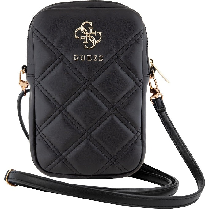Guess 4G Quilted Universaltasche / Schuber 18,5 x 13 cm, Schwarz