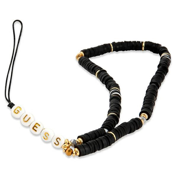 Universal-Handyband für das Handgelenk, Guess Phone Heishi Beads Strap, Schwarz