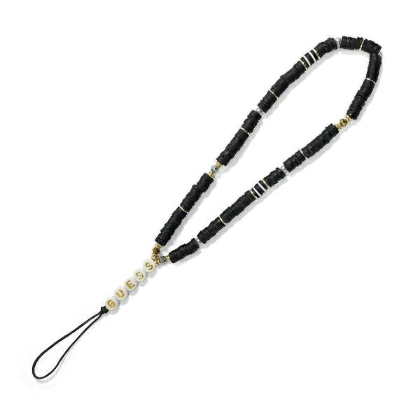 Universal-Handyband für das Handgelenk, Guess Phone Heishi Beads Strap, Schwarz
