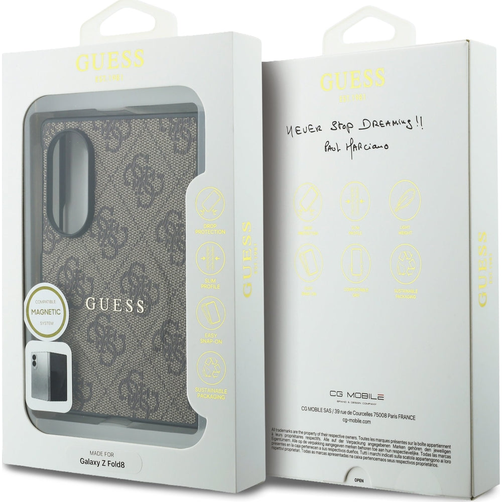Handyhülle Guess Hardcase 4G Classic für Galaxy Z Fold8 mit MagSafe, Braun