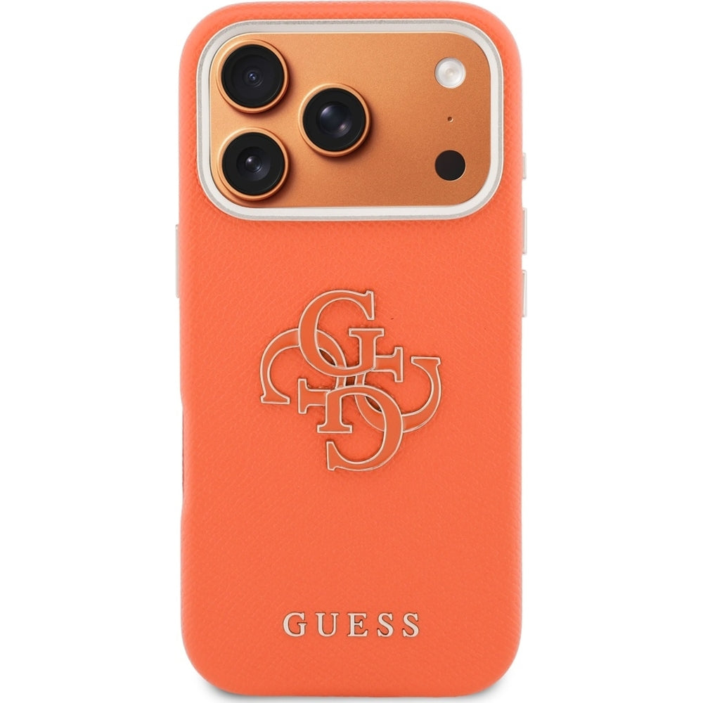 Handyhülle für iPhone 17 Pro Max, Guess FW Resin Logo, Orange