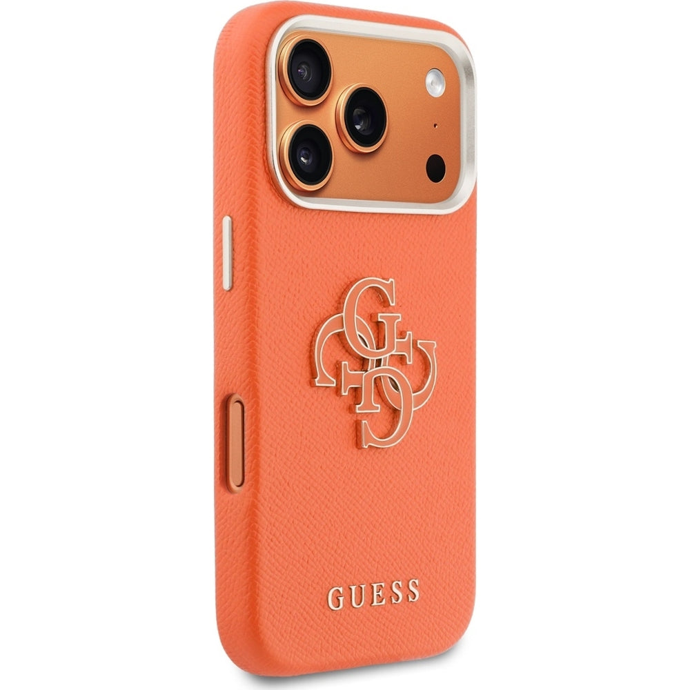 Handyhülle für iPhone 17 Pro Max, Guess FW Resin Logo, Orange