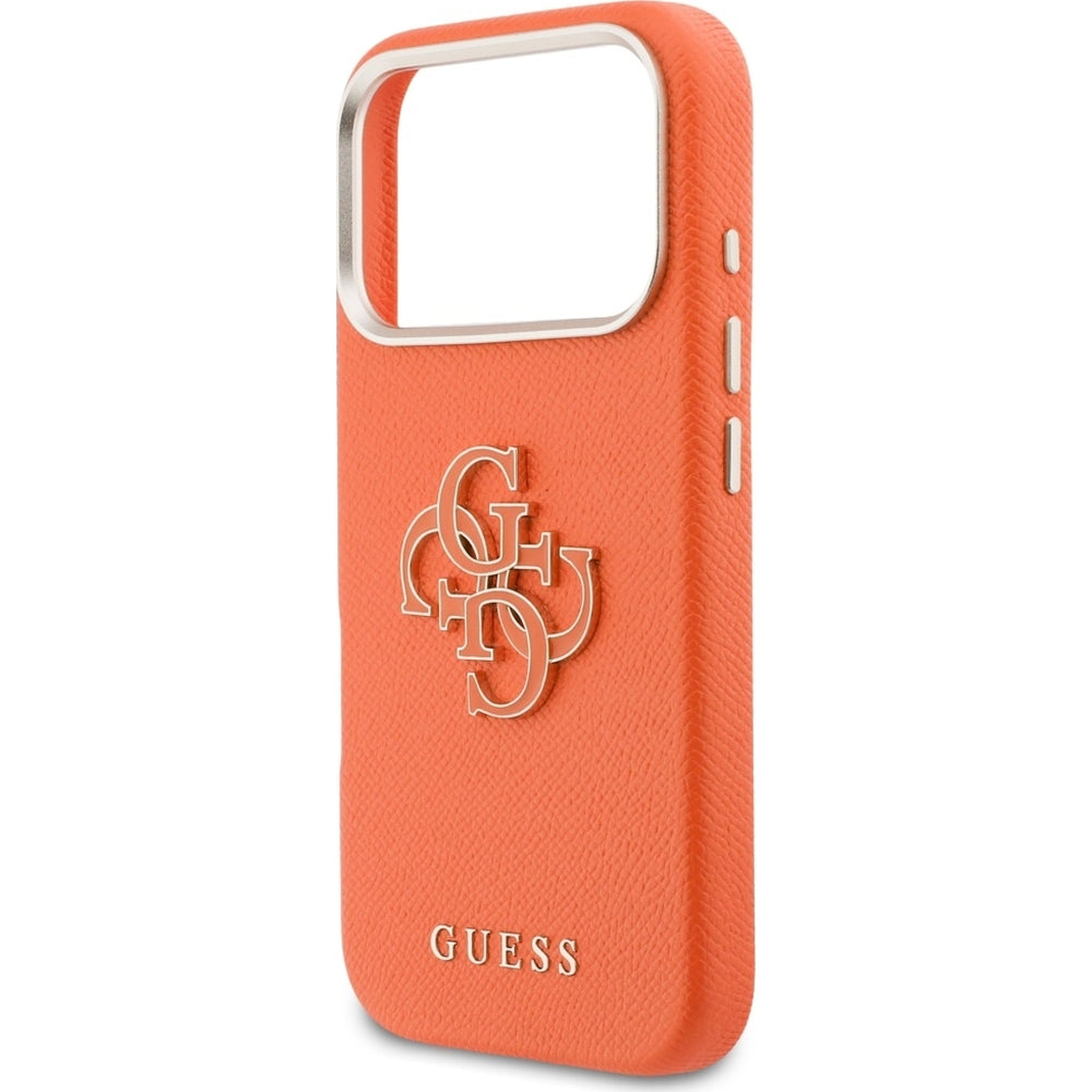 Handyhülle für iPhone 17 Pro Max, Guess FW Resin Logo, Orange