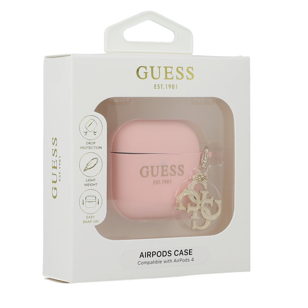 Schutzhülle Guess Silicone 4G Charm Case für AirPods 5 / 4, Rosa