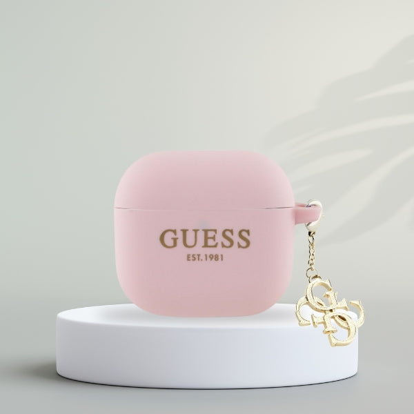 Schutzhülle Guess Silicone 4G Charm Case für AirPods 5 / 4, Rosa