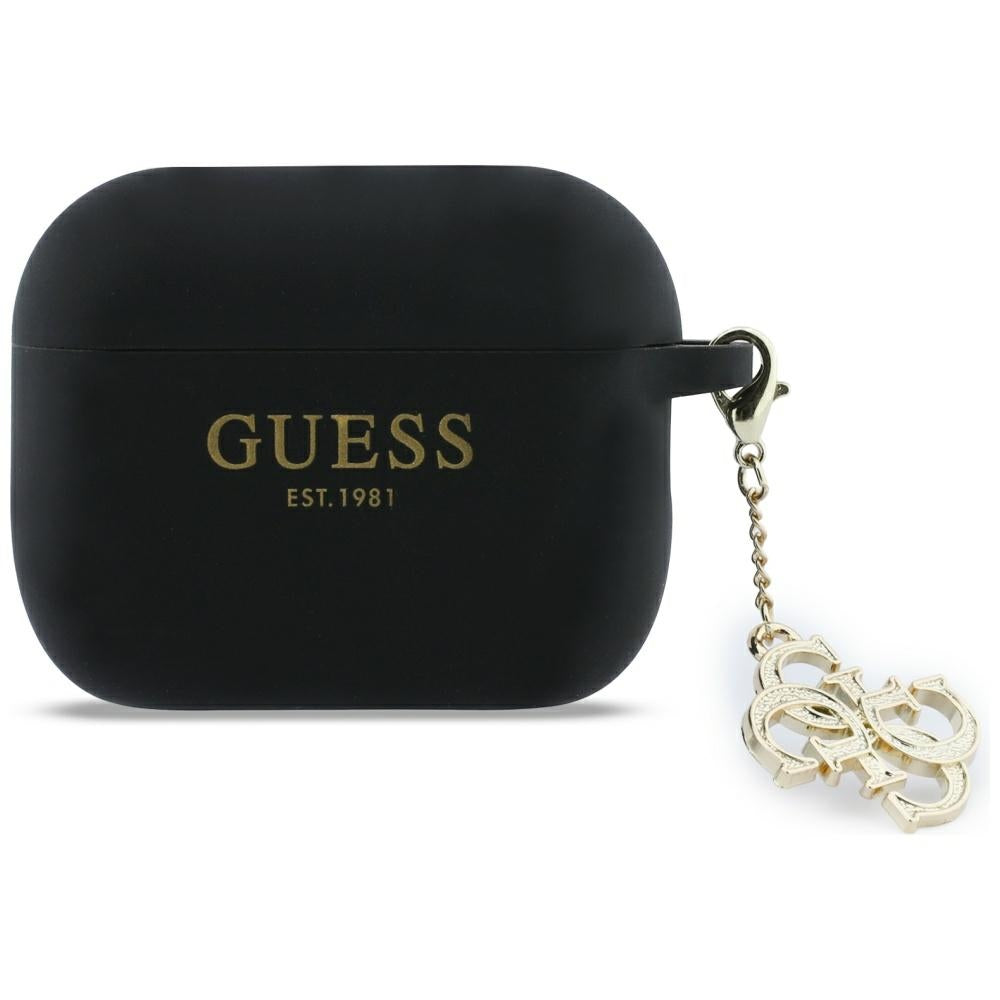 Schutzhülle Guess Silicone 4G Charm Case für AirPods Pro 3, Schwarz