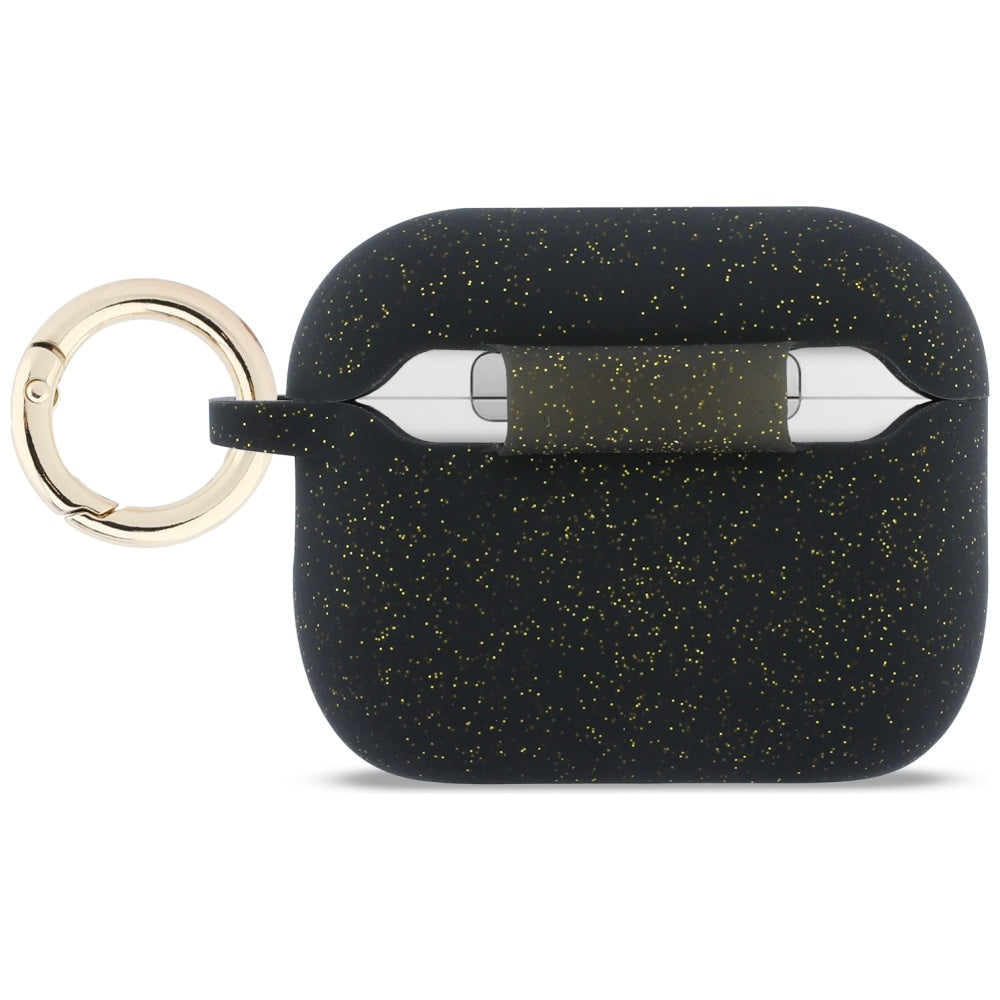 Schutzhülle Guess Silicone Glitter Case für AirPods Pro 3, Schwarz